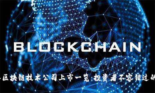 2023年区块链技术公司上市一览:投资者不容错过的潜力股